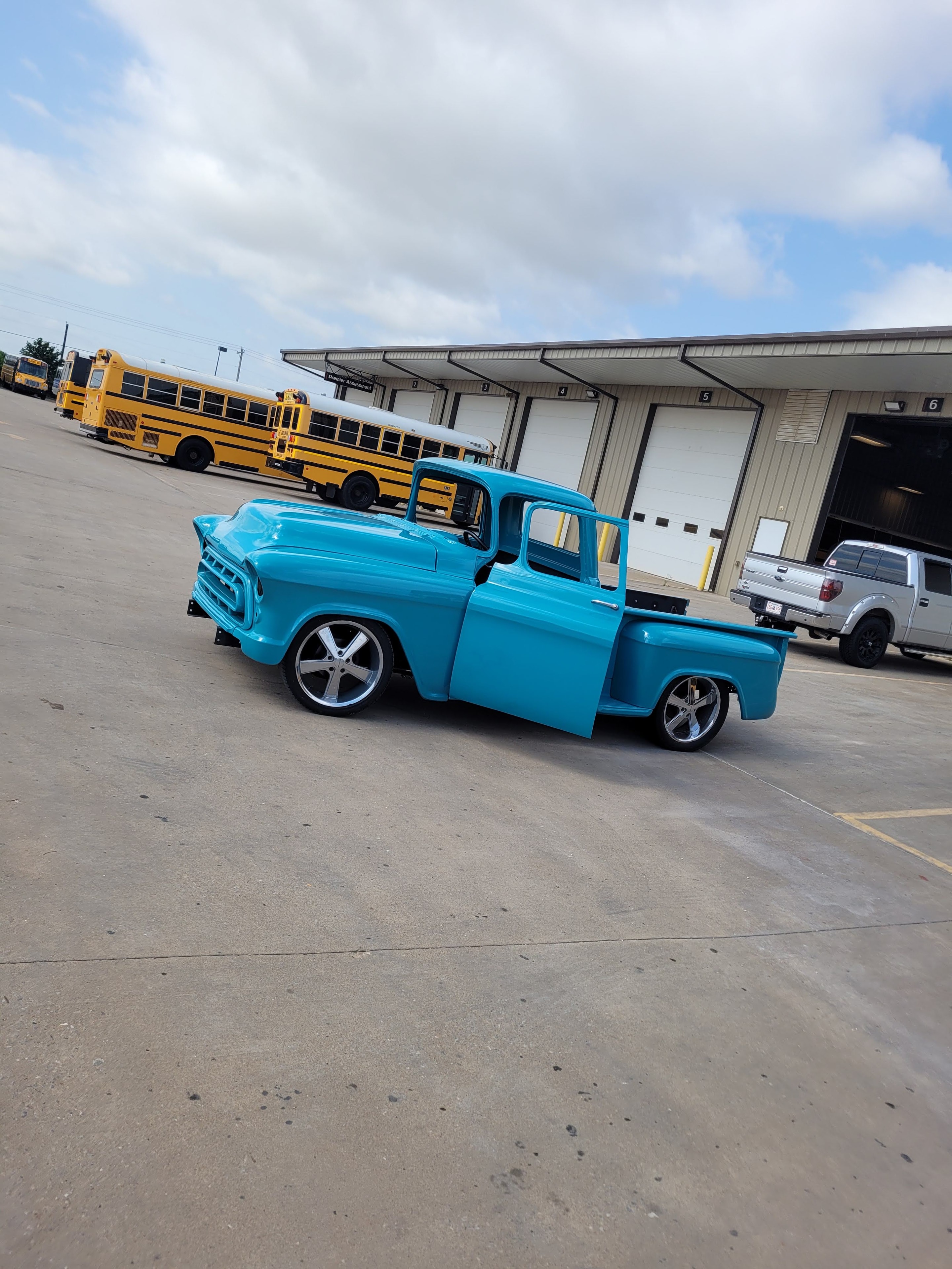 Custom teal vintage truck — full paint restoration