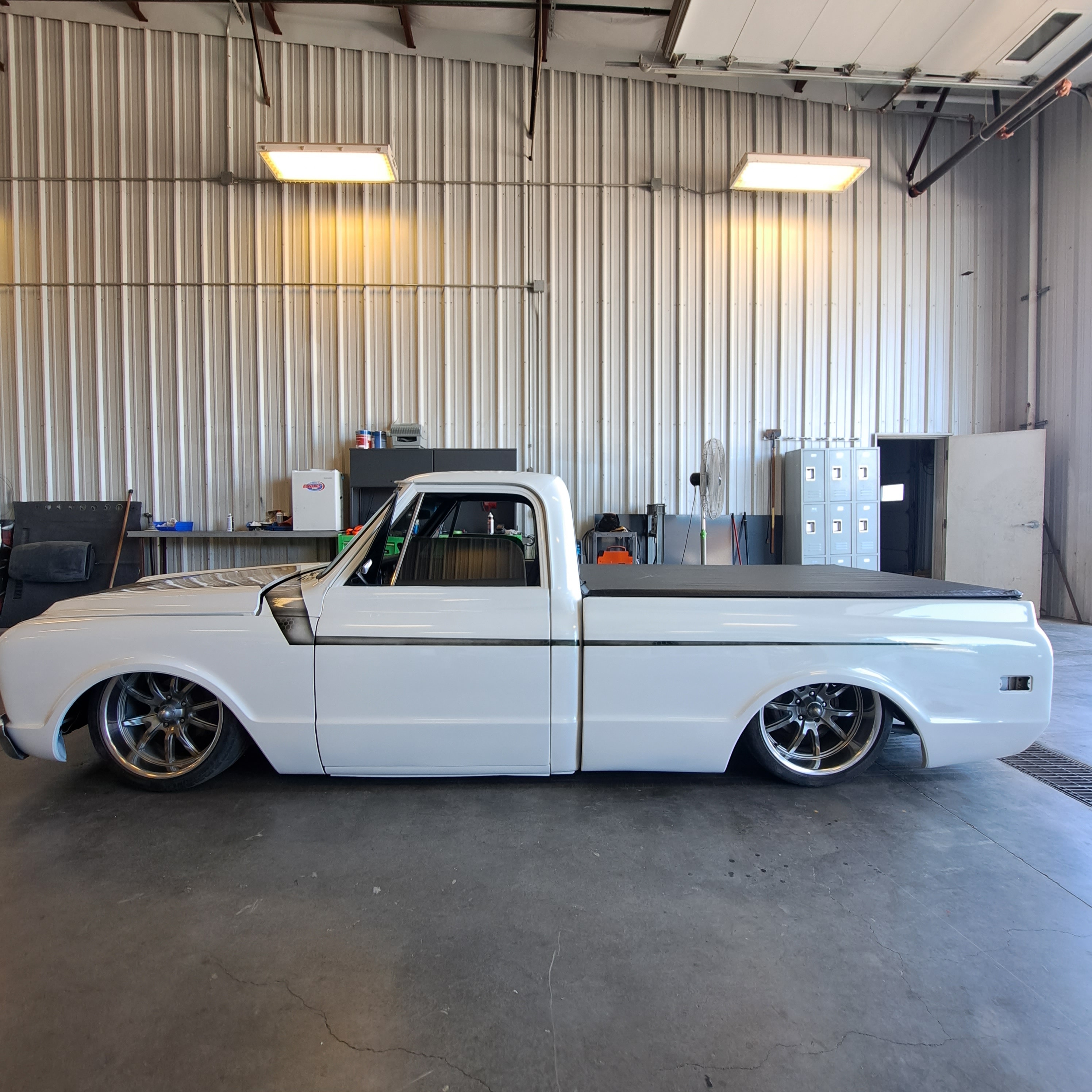 Custom paint work — spray painting car hood